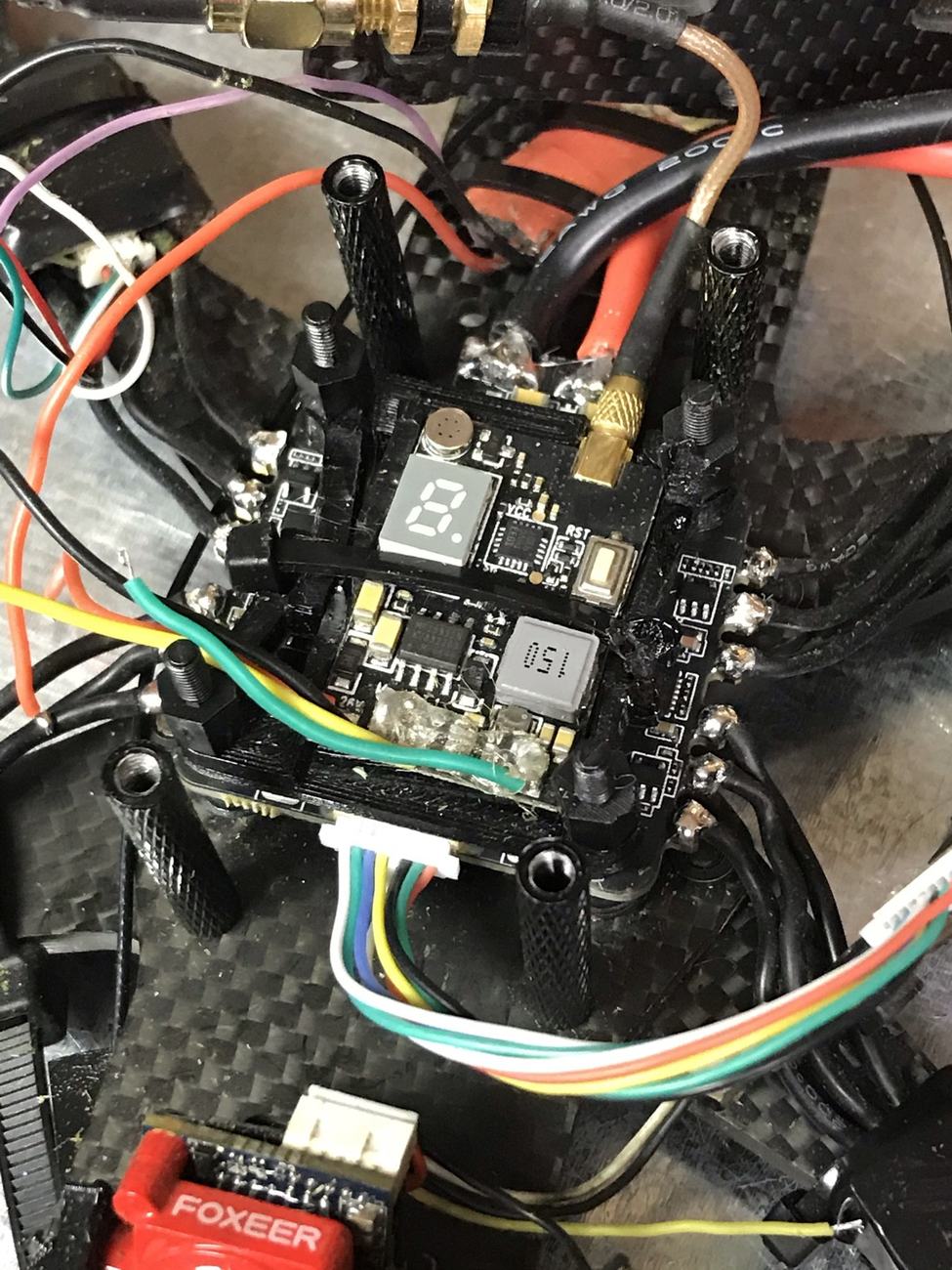FPV drone with GoPro camera mount