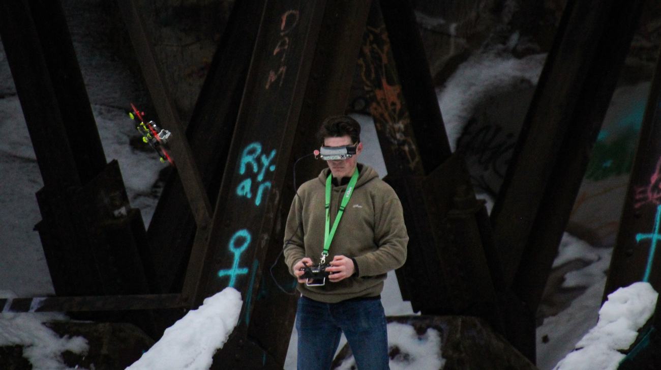Flying FPV with goggles and controller