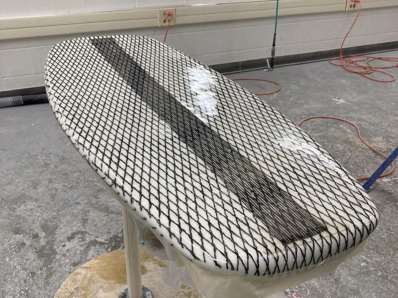 CNC-machined hydrofoil board core