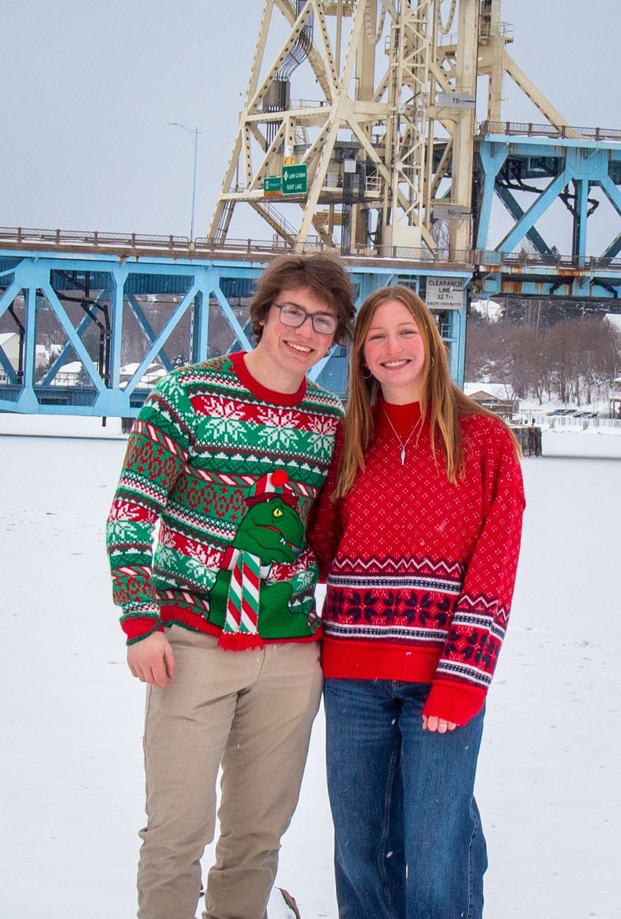 With my girlfriend at the Portage Lift Bridge