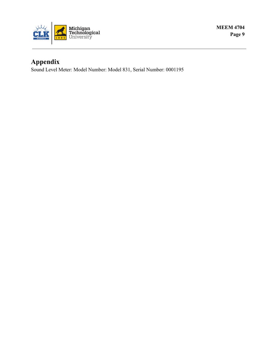 Calumet gym acoustics report page 9