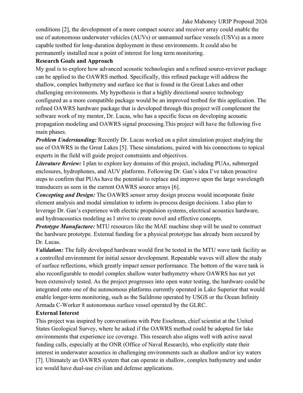 OAWRS URIP project proposal page 2