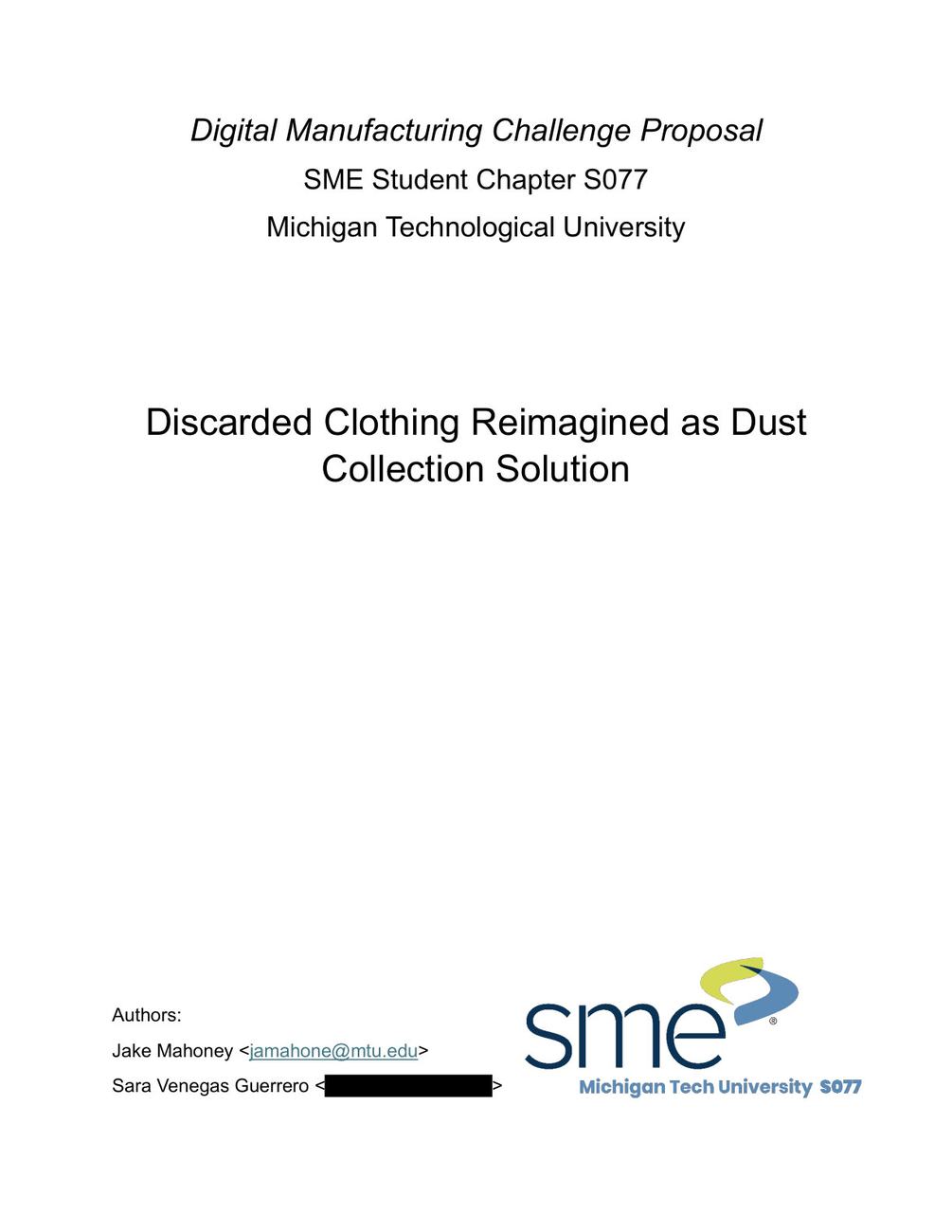 SME dust collection proposal page 1