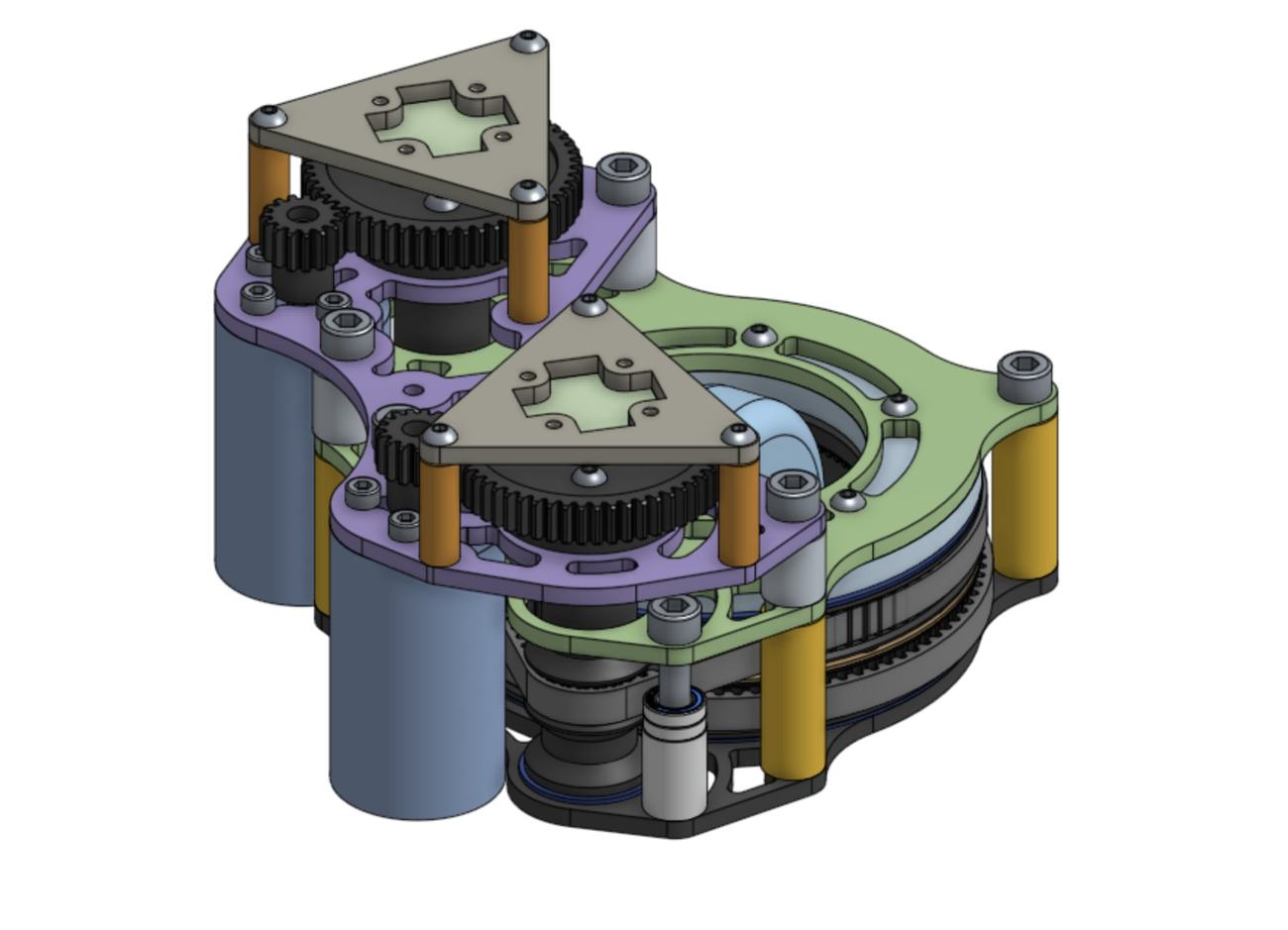 Differential swerve drive module CAD assembly